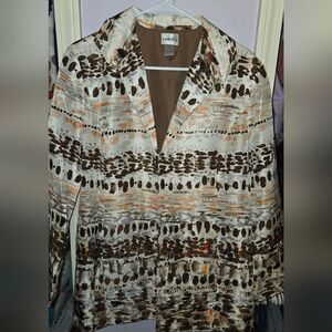 Chico's Multicolor Abstract Jacket